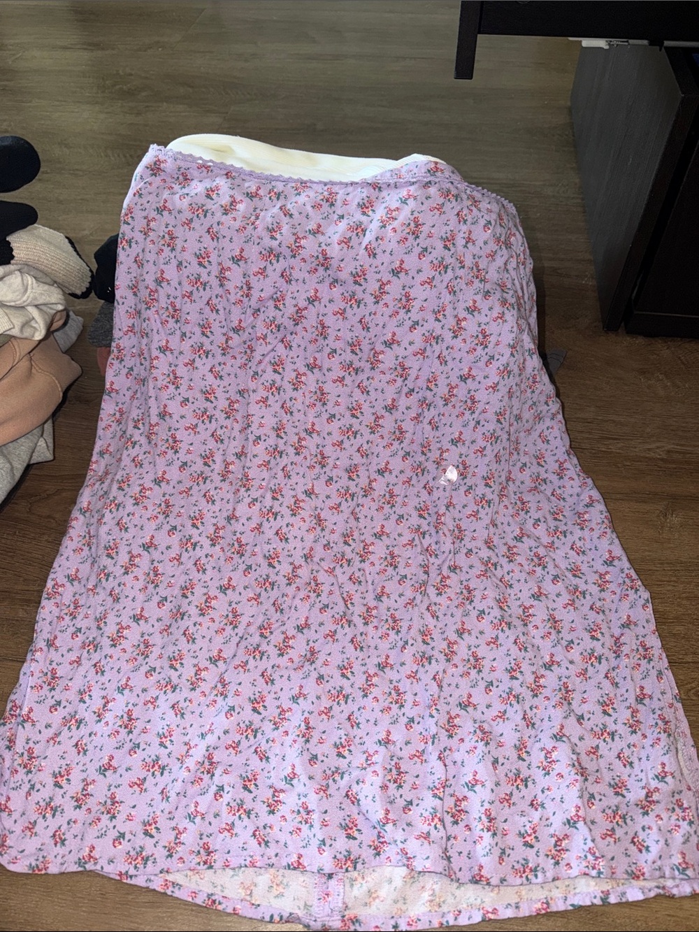 Aeropostale Pale Pink Floral Maxi Skirt
